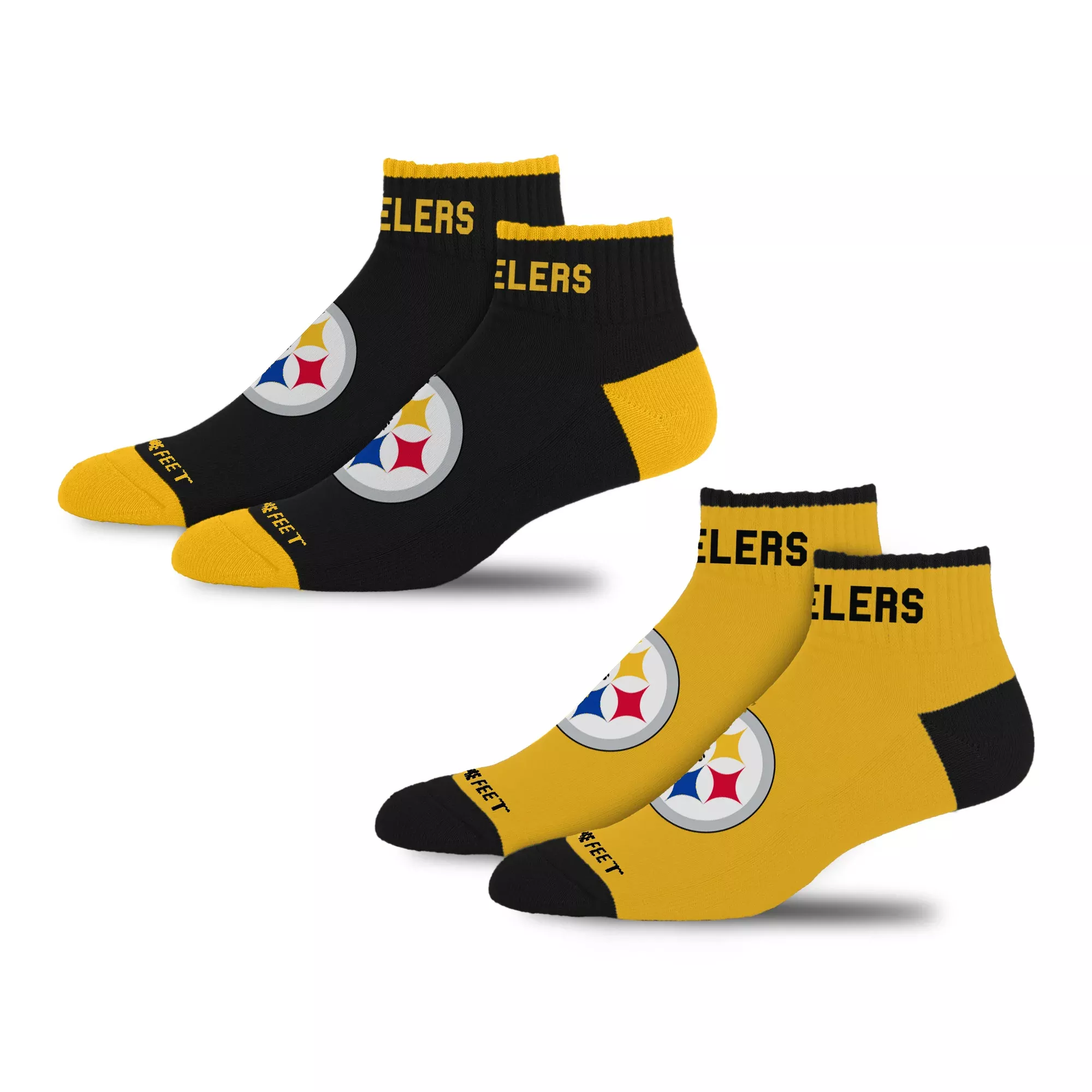 PITTSBURGH STEELERS MEN’S FRONT AND CENTER 2-PACK SOCKS