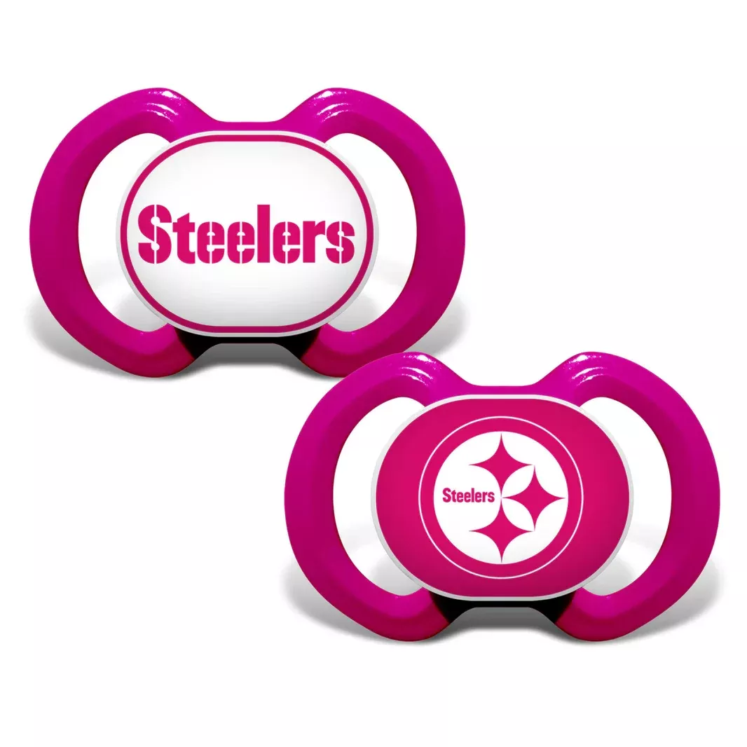 PITTSBURGH STEELERS2-PACK PACIFIERS - PINK