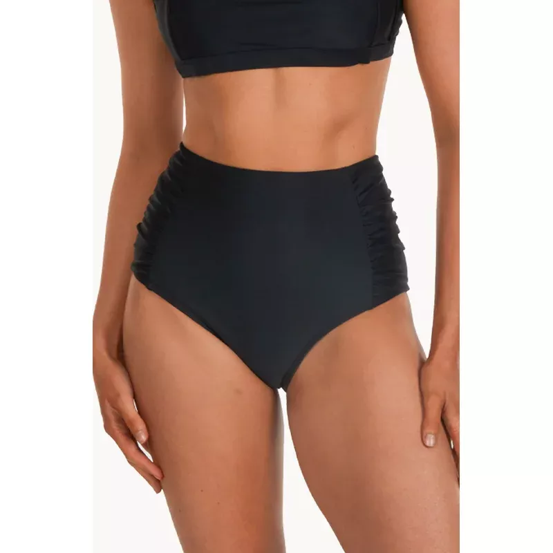 Plain Gathered High Waist Pant