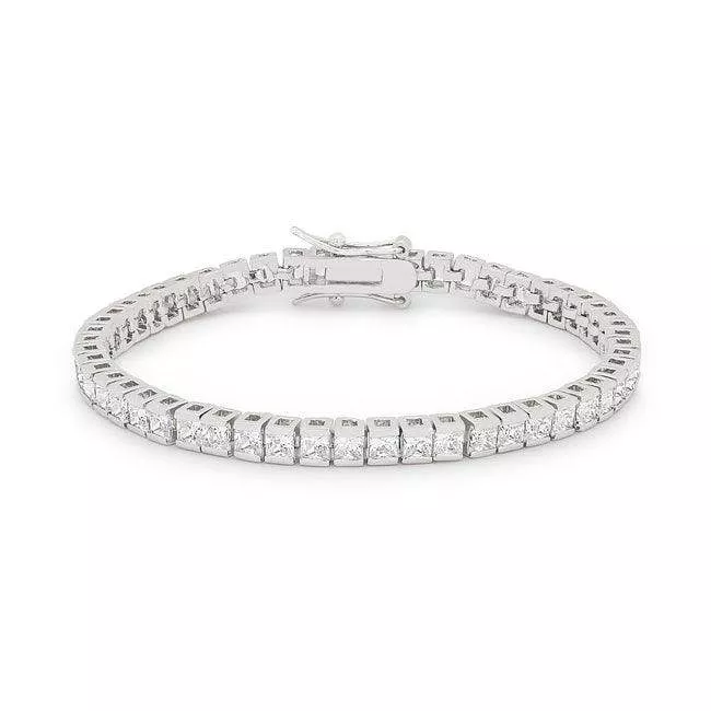 Princess Cubic Zirconia Tennis Bracelet