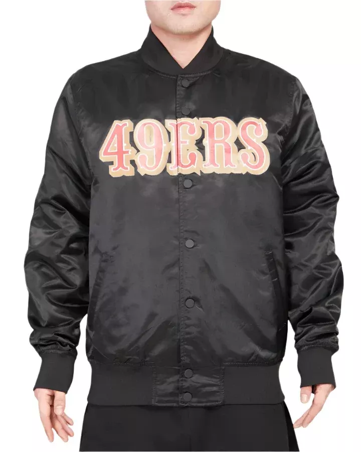 Pro Standard Men’s San Francisco 49ers Big Logo Satin Jacket