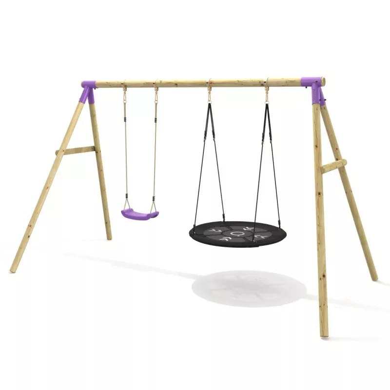 Rebo Double Swing Set – Meteorite Purple