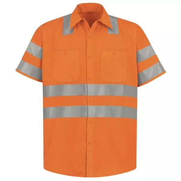 Red Kap Hi-Visibility Short Sleeve Work Shirt – Type R, Class 3
