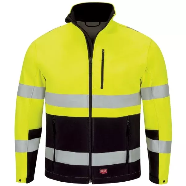 Red Kap Hi-Visibility Soft Shell Jacket – HI VIS/BLACK