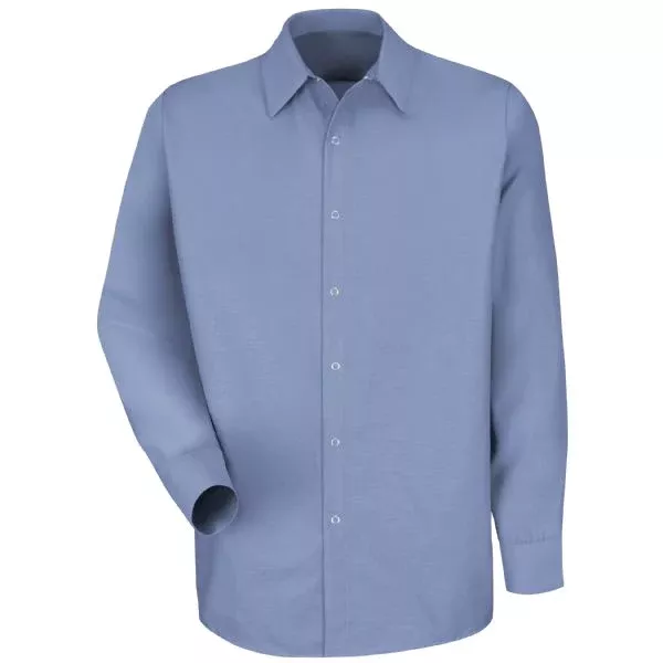 Red Kap Men's Long Sleeve Specialized Pocketless Work Shirt