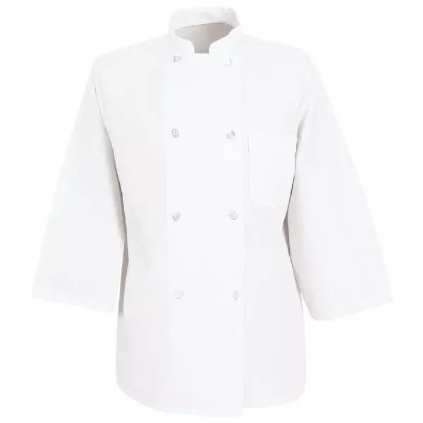 Red Kap ½ Sleeve Chef Coat - White
