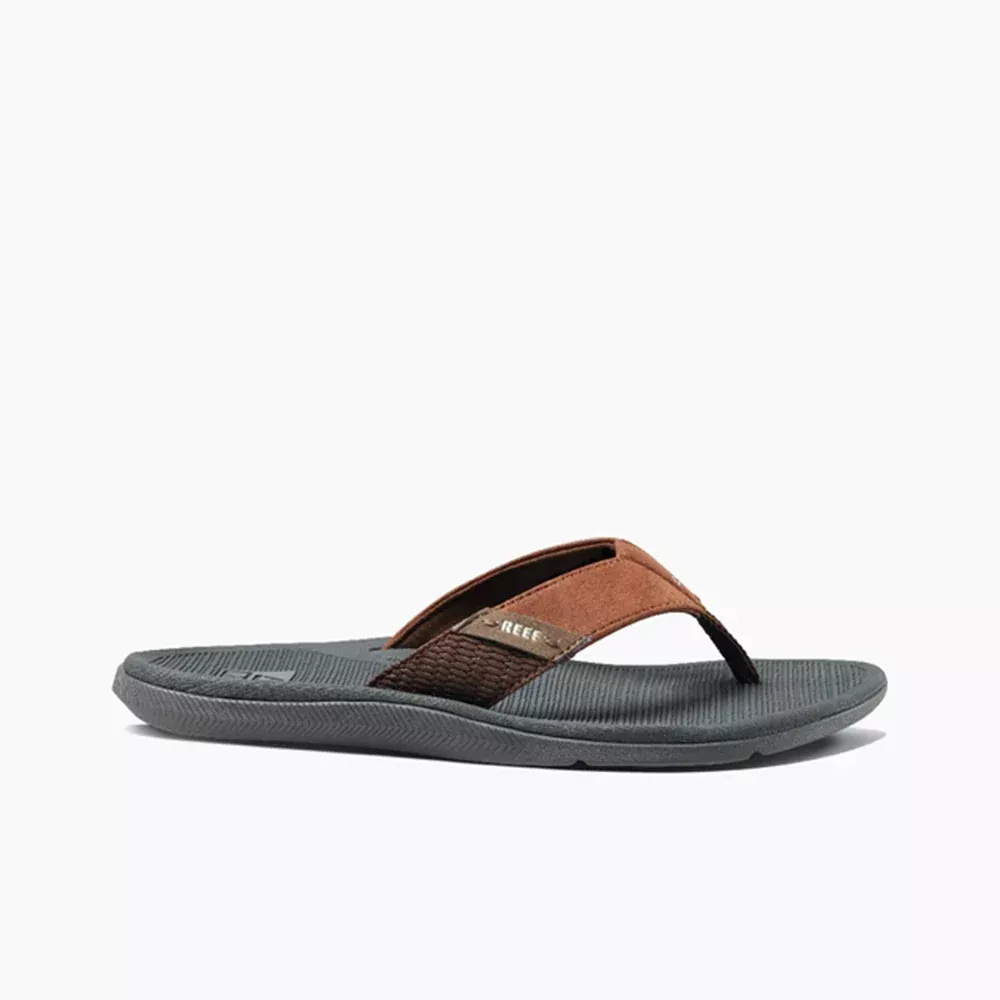 Reef Santa Ana Men's Flip Flops – Grey/Tan
