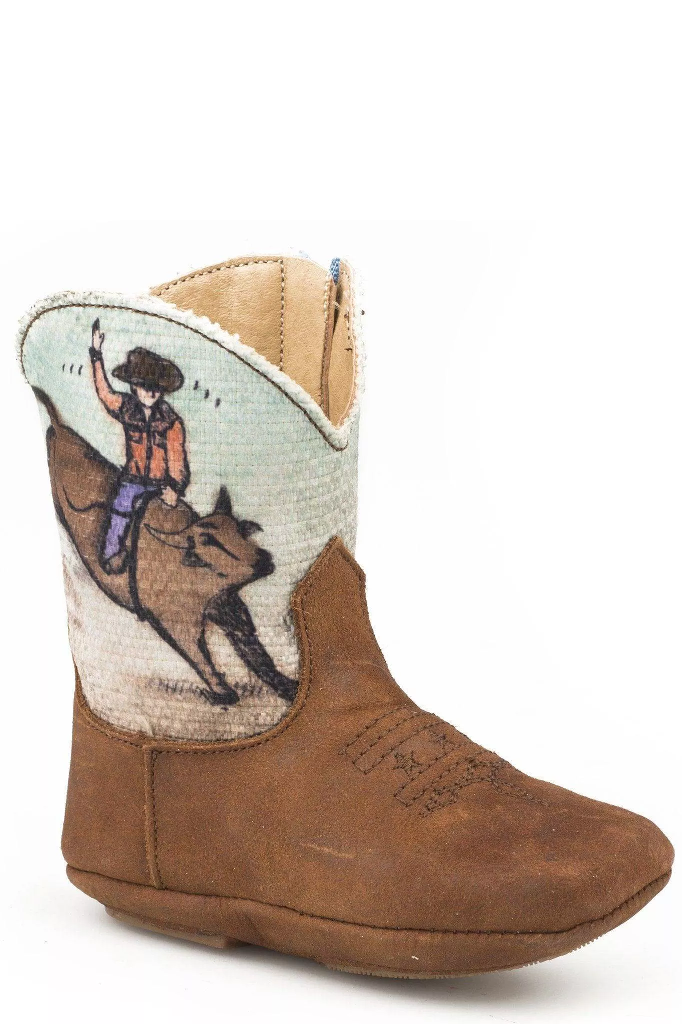 ROPER INFANT ROPER BOYS SOFT BROWN LEATHER VAMP