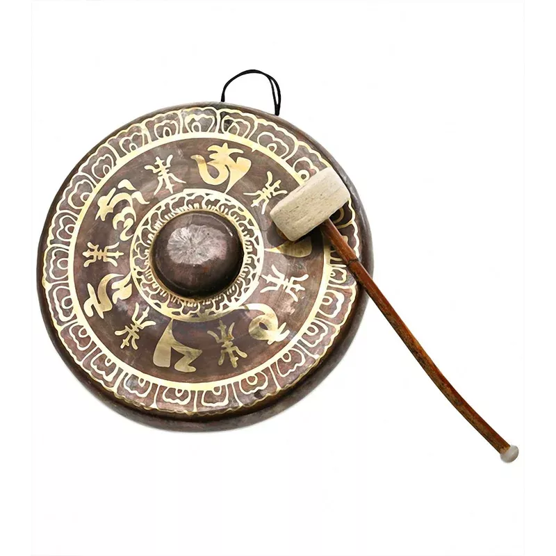 Sacred Space Premium Burnised Himalayan Temple Nipple Gong 13.25″