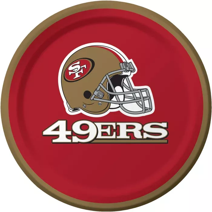 SAN FRANCISCO 49ERS DESSERT PLATES – 8 COUNT