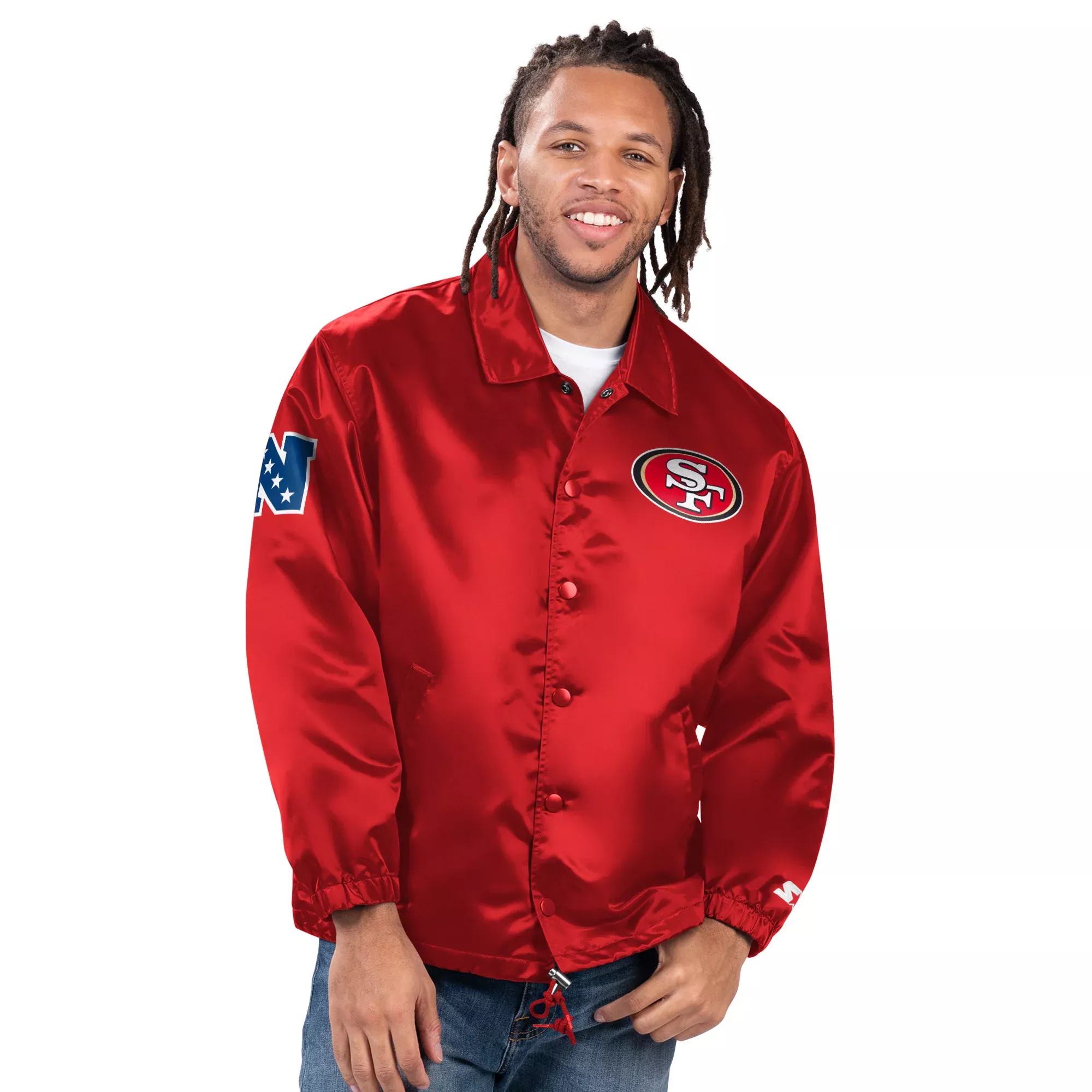 SAN FRANCISCO 49ERS MEN’S OPTION ROUTE COACHES JACKET