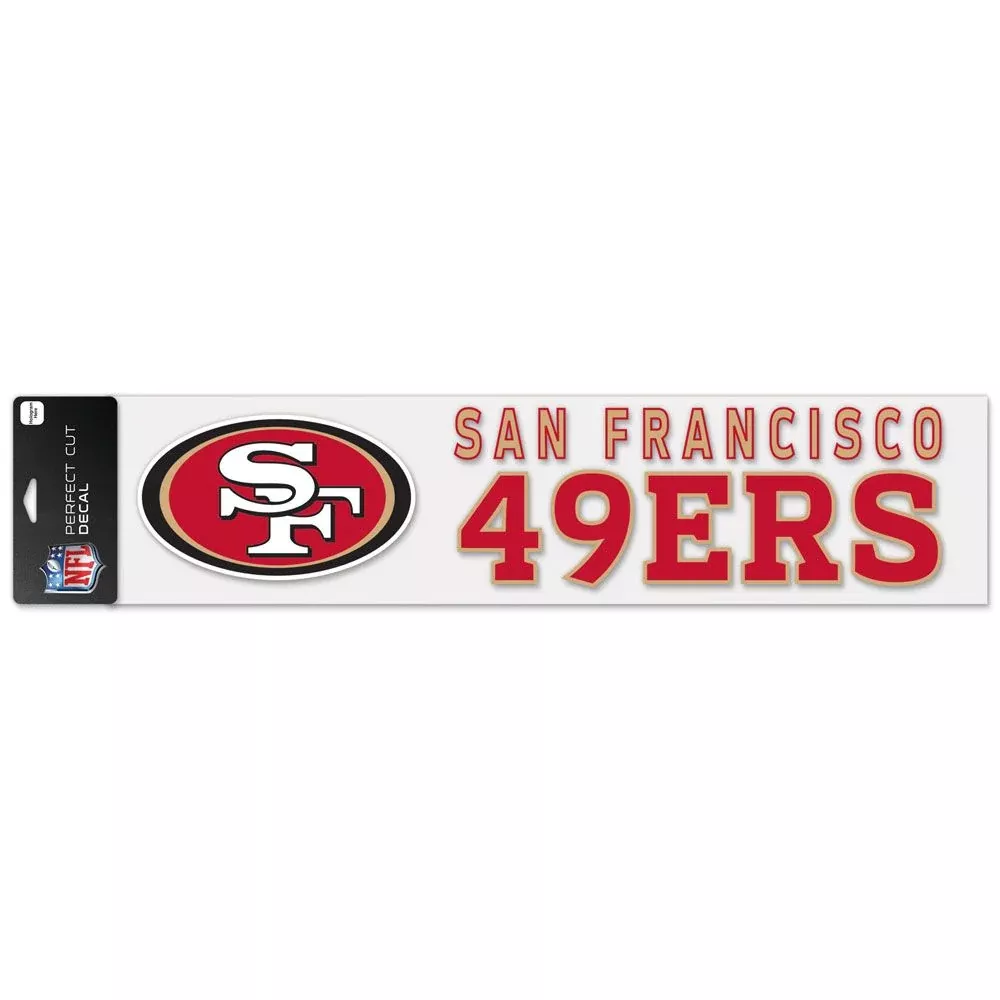 San Francisco 49ers Perfect Cut Decals 4″ X 17″