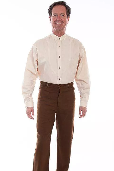 Scully Leather 95% Cotton 5% Spandex Brown Stretch Canvas Weave Pant