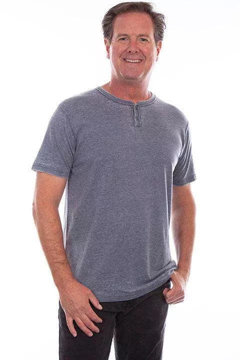 Scully Leather Denim S/S Henley
