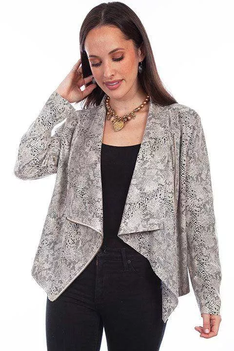 Scully Zip Drape Cross Over Jacket