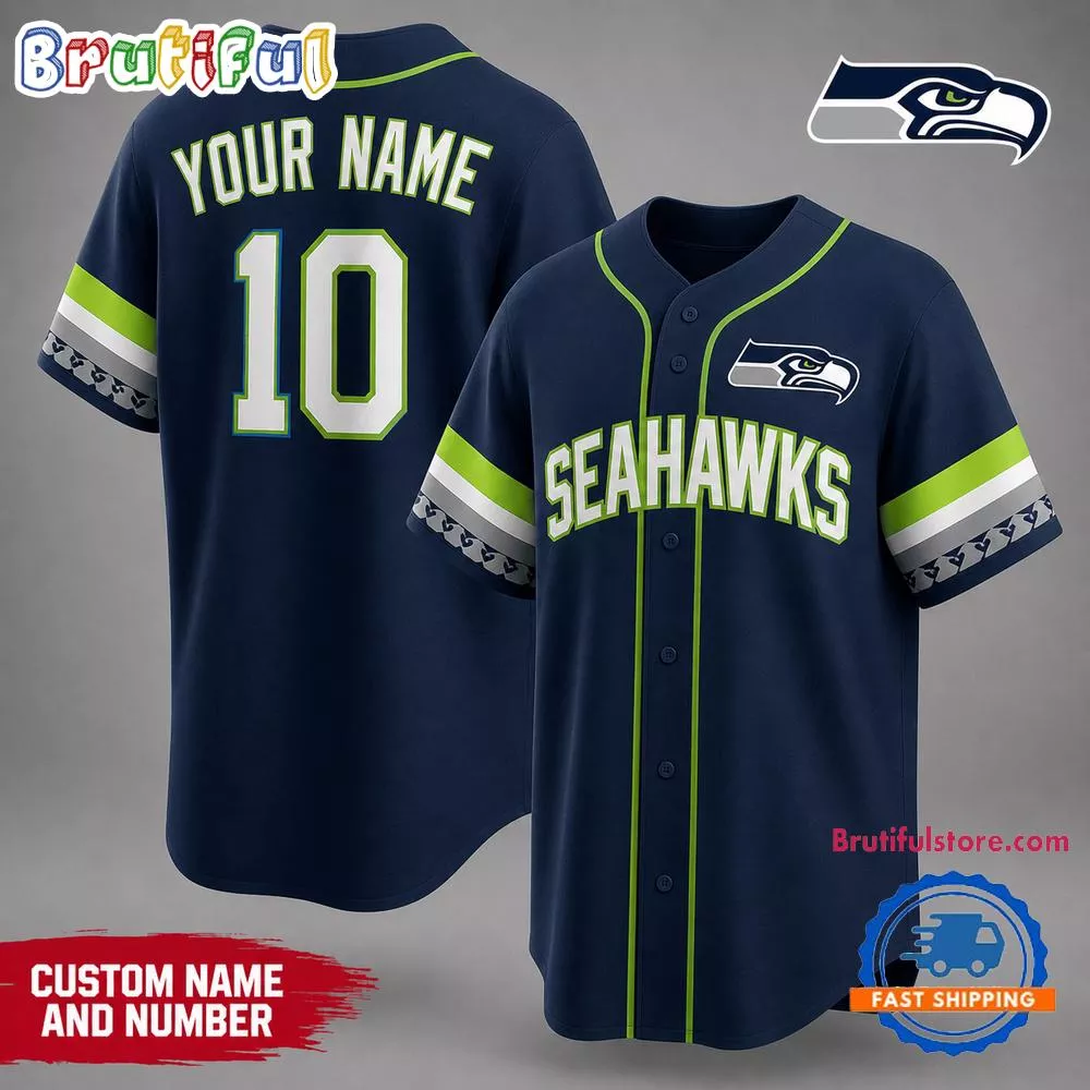 Seattle Seahawks NFL Team Pride Baseball Jersey