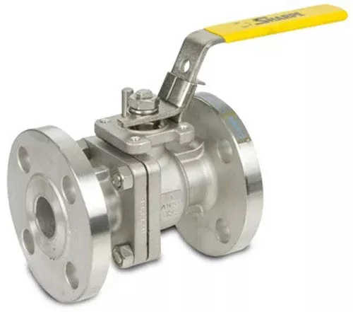 Sharpe 6 in. 150 Lbs Flanged Stainless Steel Ball Valve w/ Locking Handle, RTFE Seat – Full Port