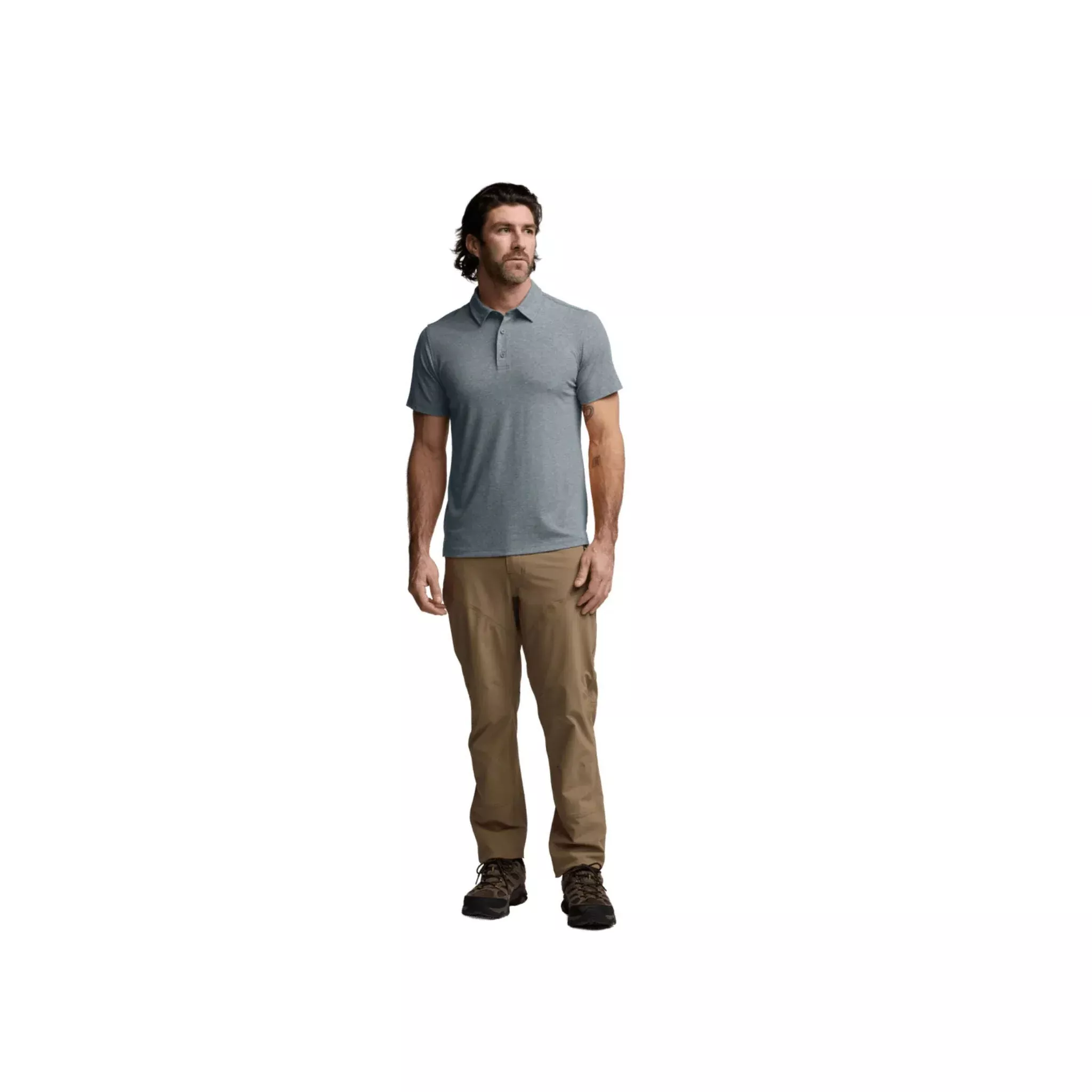 Sitka Men’s Essential SS Polo – Bluestone Heather