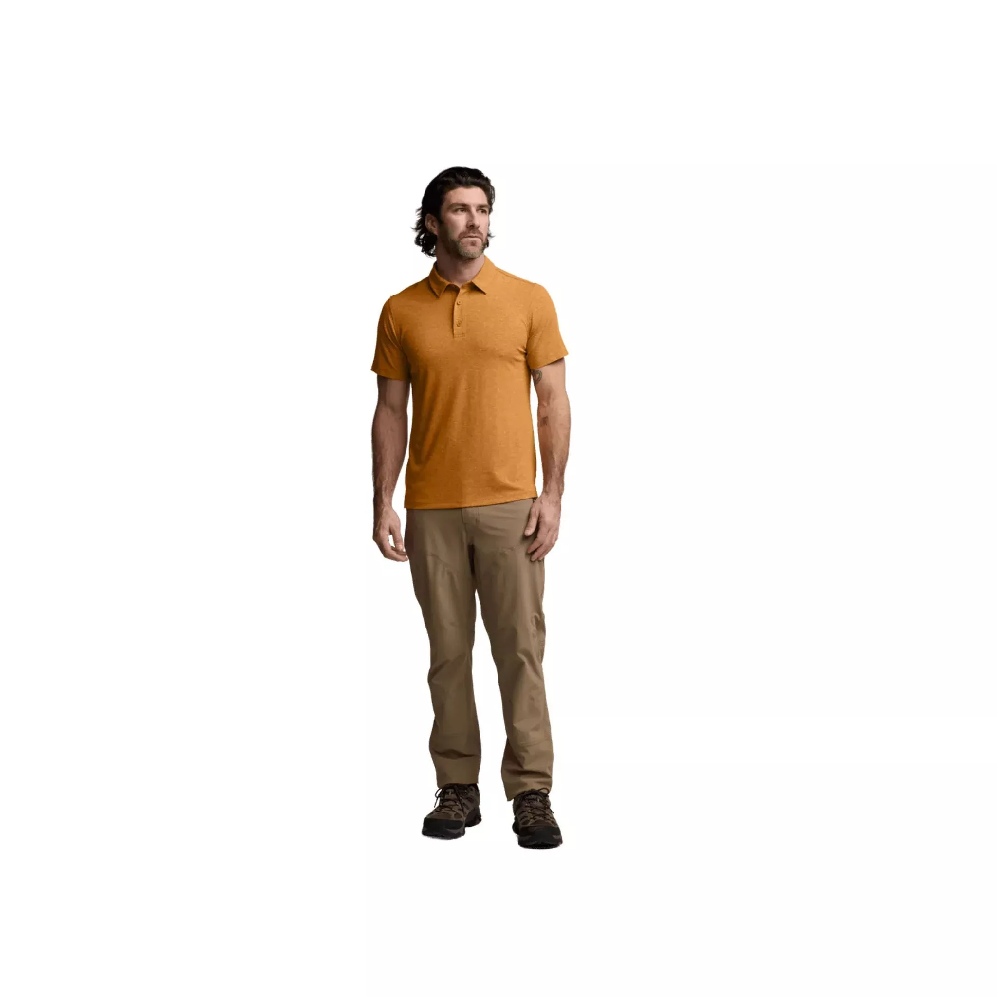 Sitka Men’s Essential SS Polo – Ember Heather
