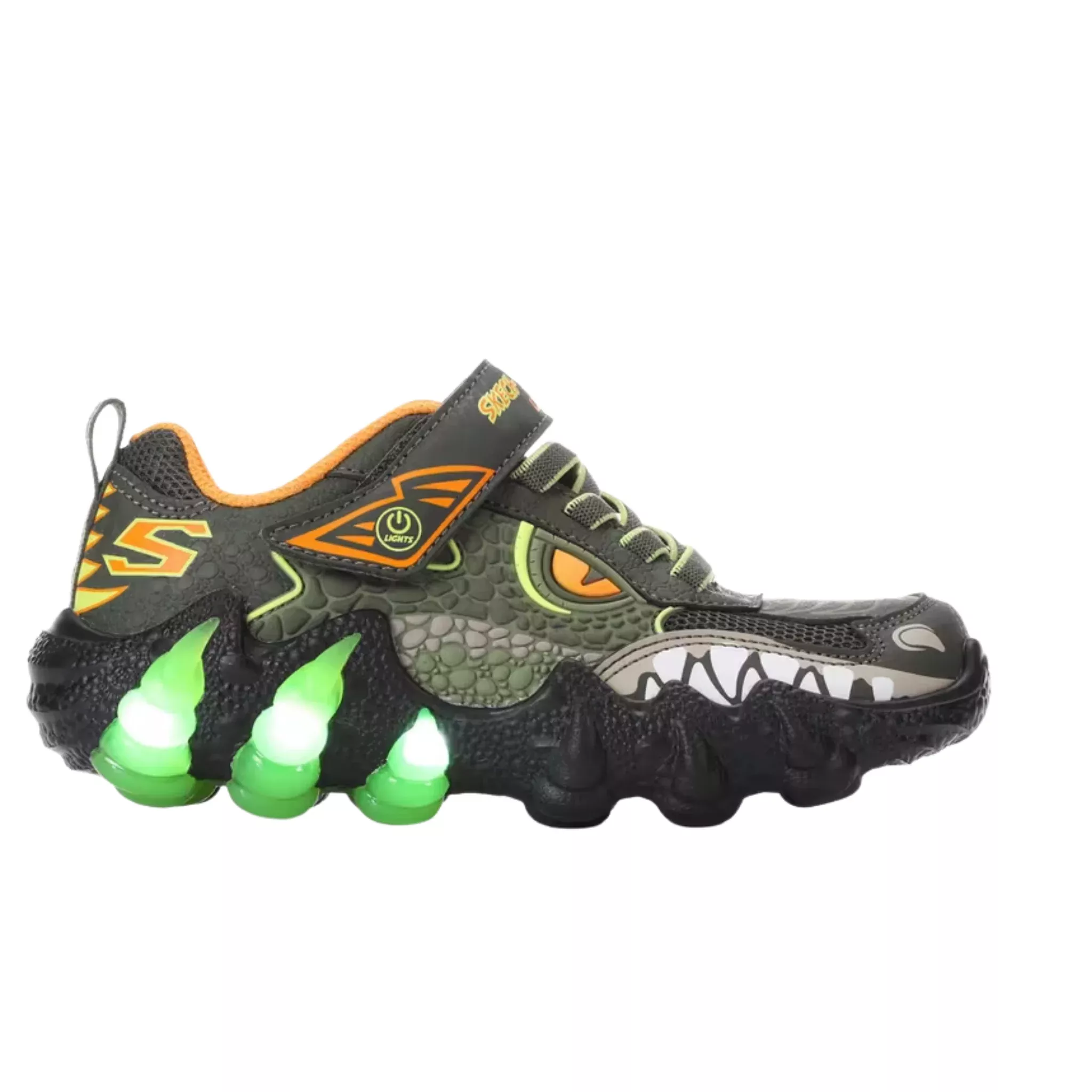 Skechers Kids' Saurus Lights Shoes - Olive