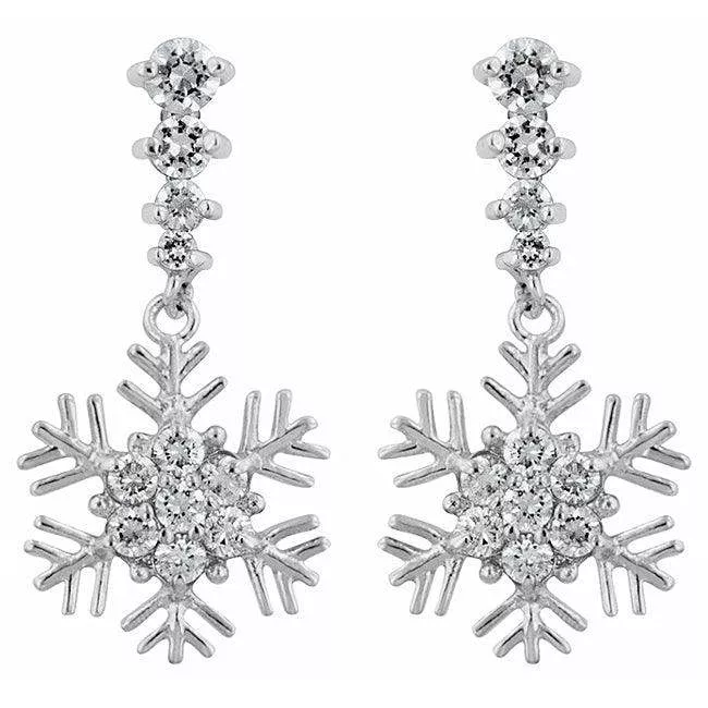 Snowflake Drop Earrings