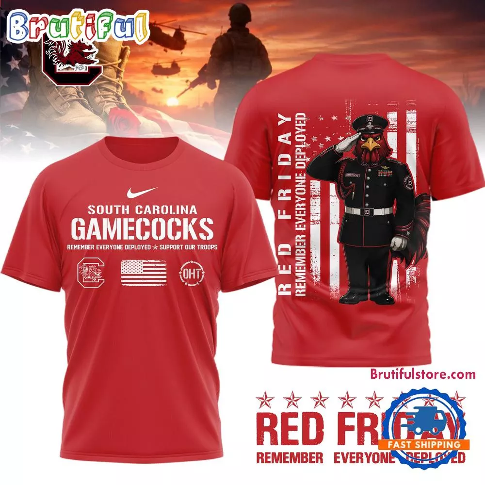 South Carolina Gamecocks NCAA Red Friday Remember Everyone Deployed Limited 3D Shirt