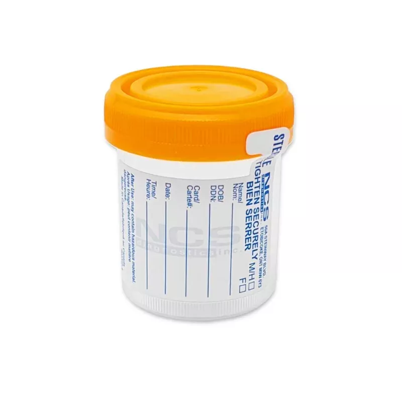 Sterile Specimen Containers w/ Screw Cap & ID Label