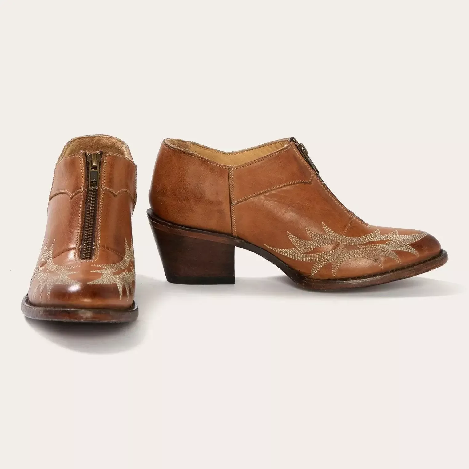 Stetson Tobacco Vintage Front Zip Shootie