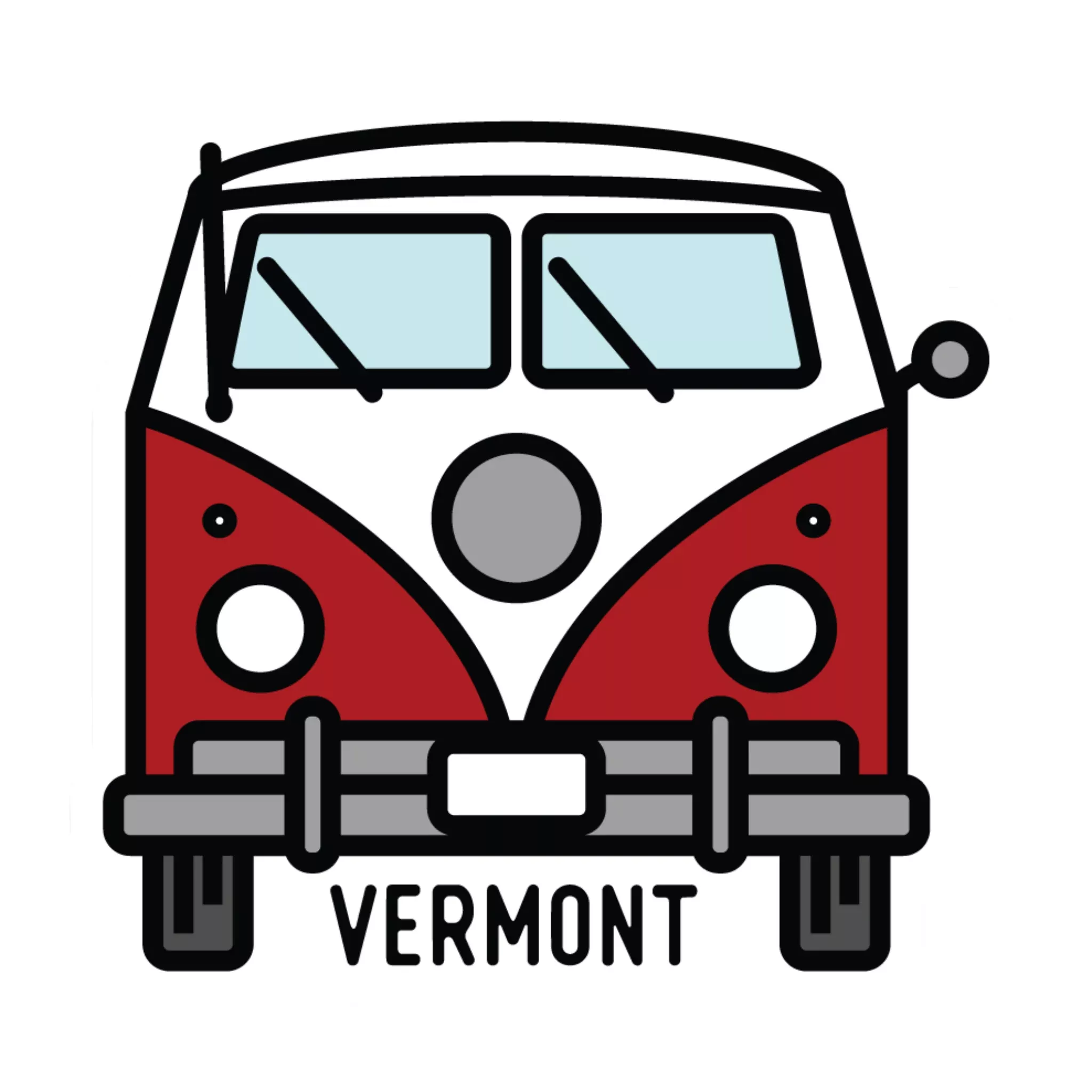 Sticker Northwest Bus Front View Vermont