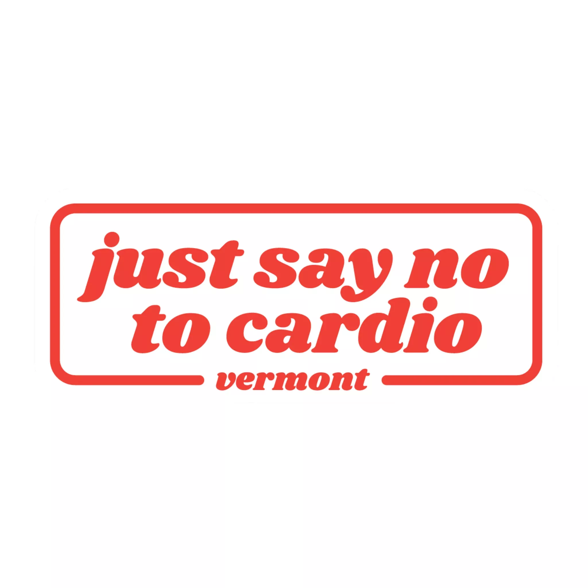 Stickers Northwest No Cardio Vermont