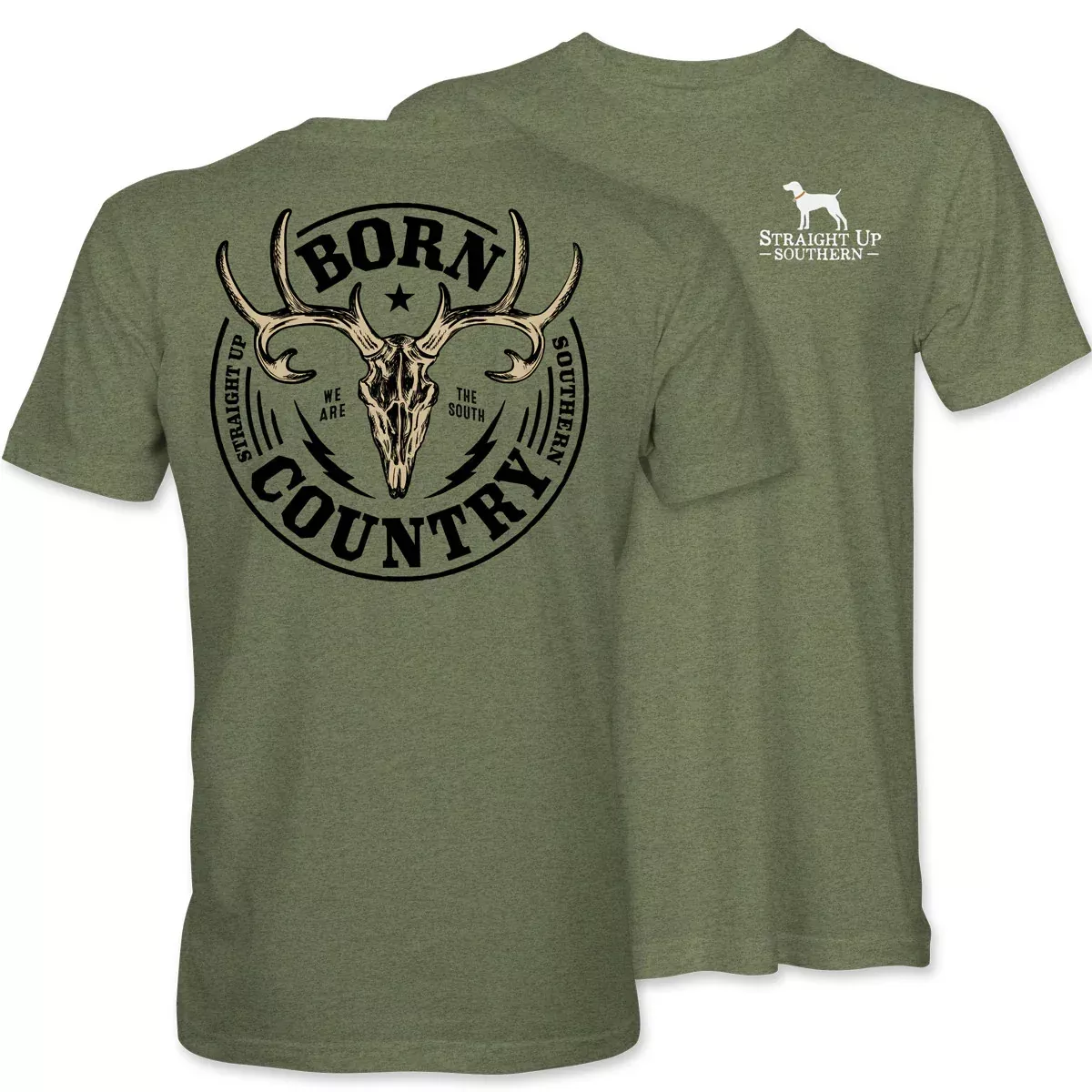 Straight Up Southern Men's Born Country Tee