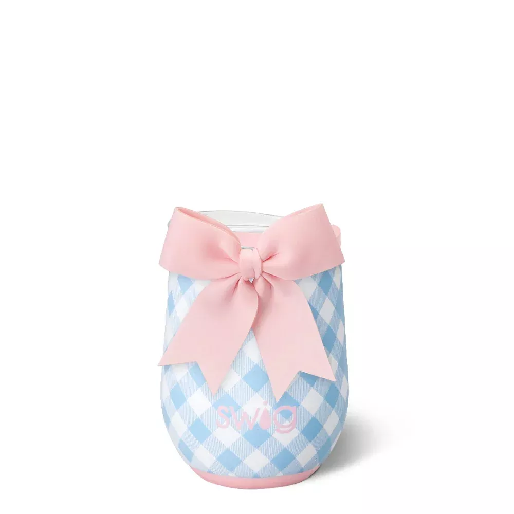 Swig Life 12oz Stemless Wine – Gingham