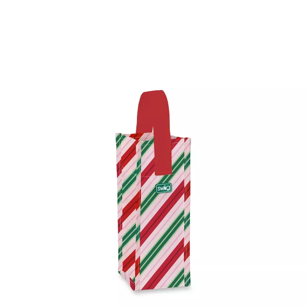 Swig Life Candy Cane Lane Reusable Wine Gift Bag