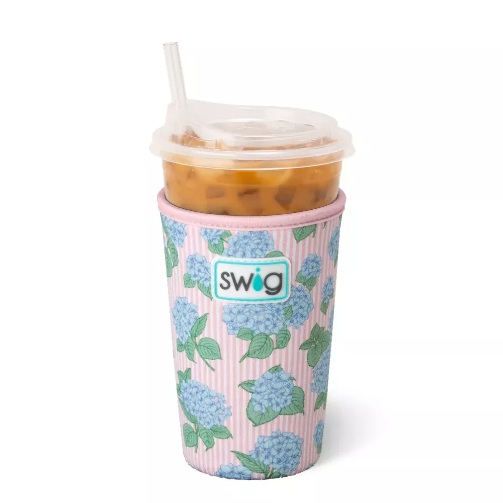 Swig Life Hydrangeas Medium Iced Cup Coolie