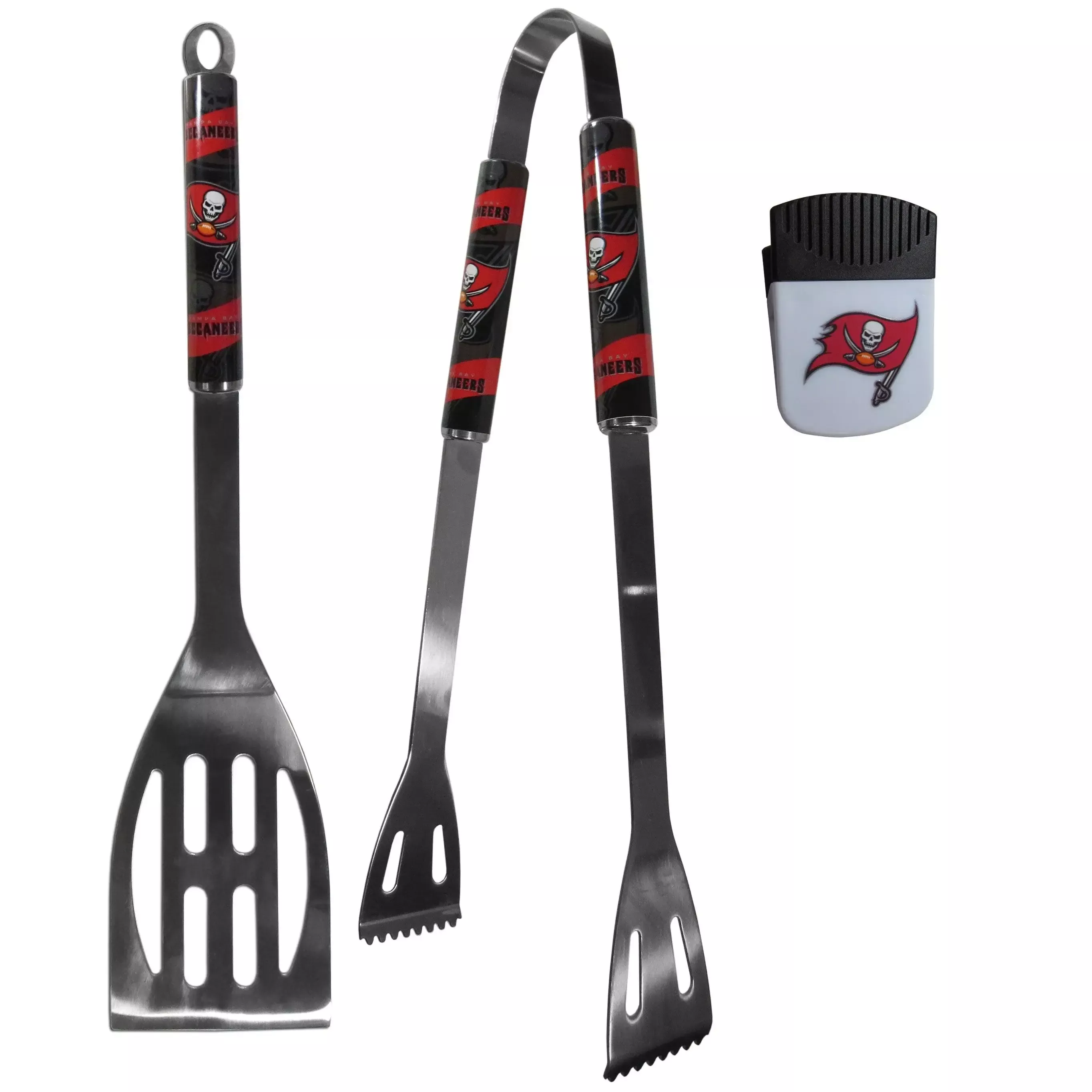 Tampa Bay Buccaneers 2 pc BBQ Set and Chip Clip