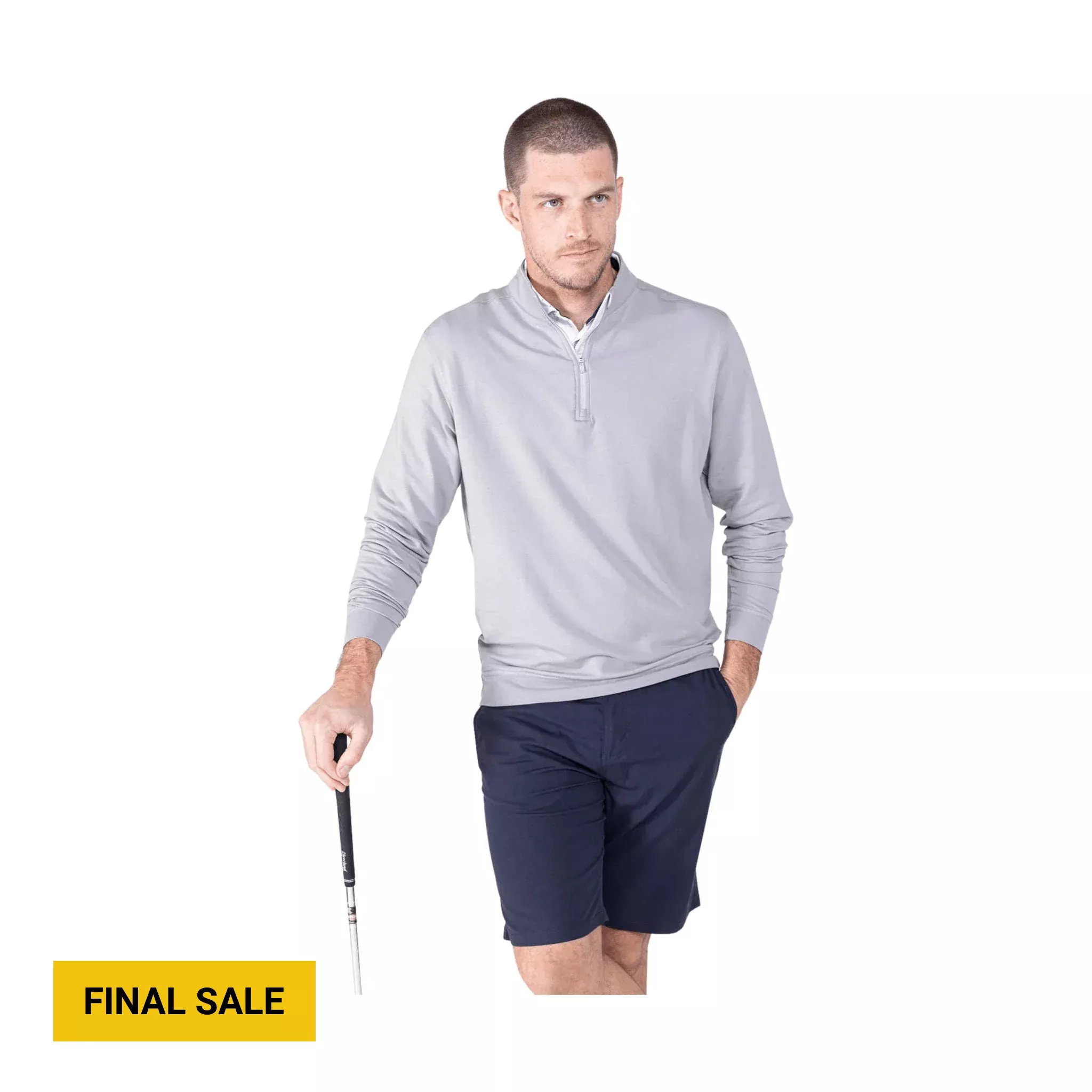 Tasc Men’s Cloud French Terry Quarter Zip – Alloy