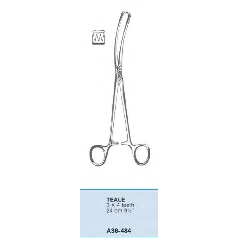 Teale Uterine Vulsellum Forceps, 24cm 9
