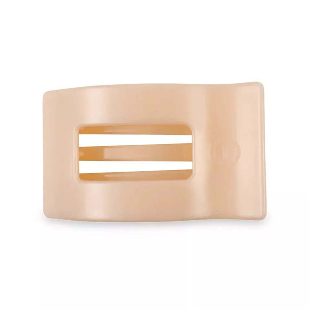 Teleties Almond Beige Medium Flat Rectangle Hair Clip