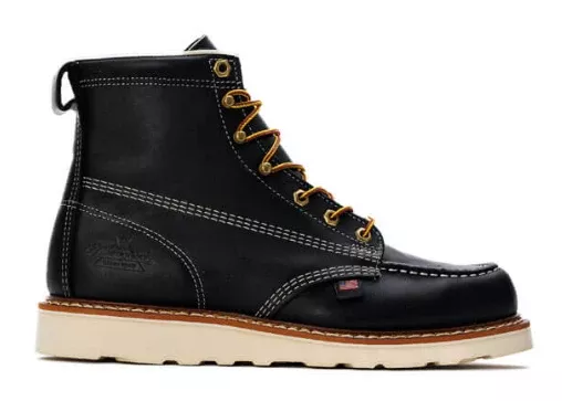 Thorogood American Heritage – 6″ Black Moc Toe – MAXWear Wedge