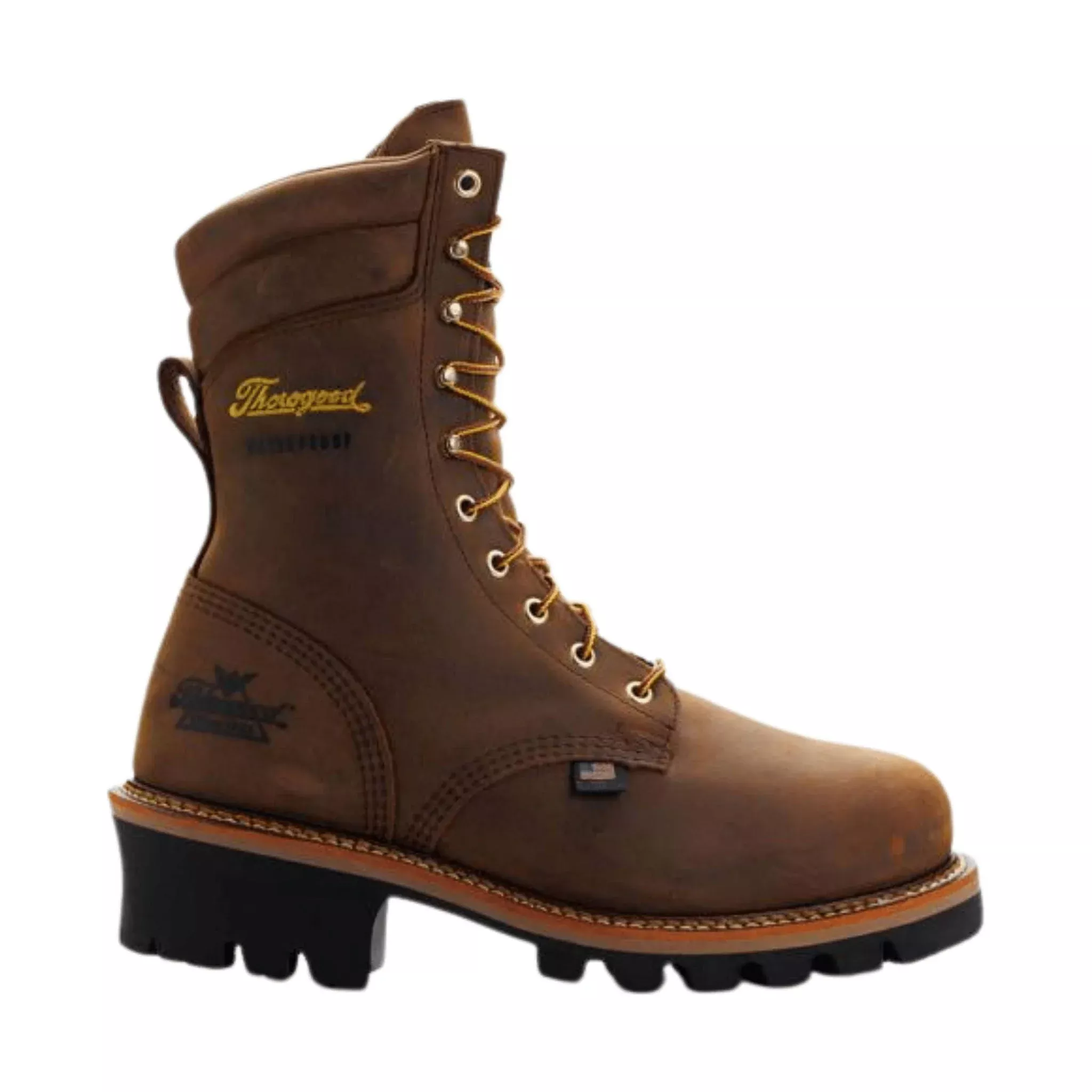 Thorogood Men’s Logger 9 Inch 400g Insulated Waterproof Work Boot – Brown
