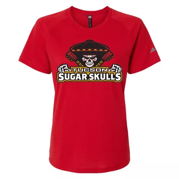 Tucson Sugar Skulls Women's adidas Stack Logo Tee - Red