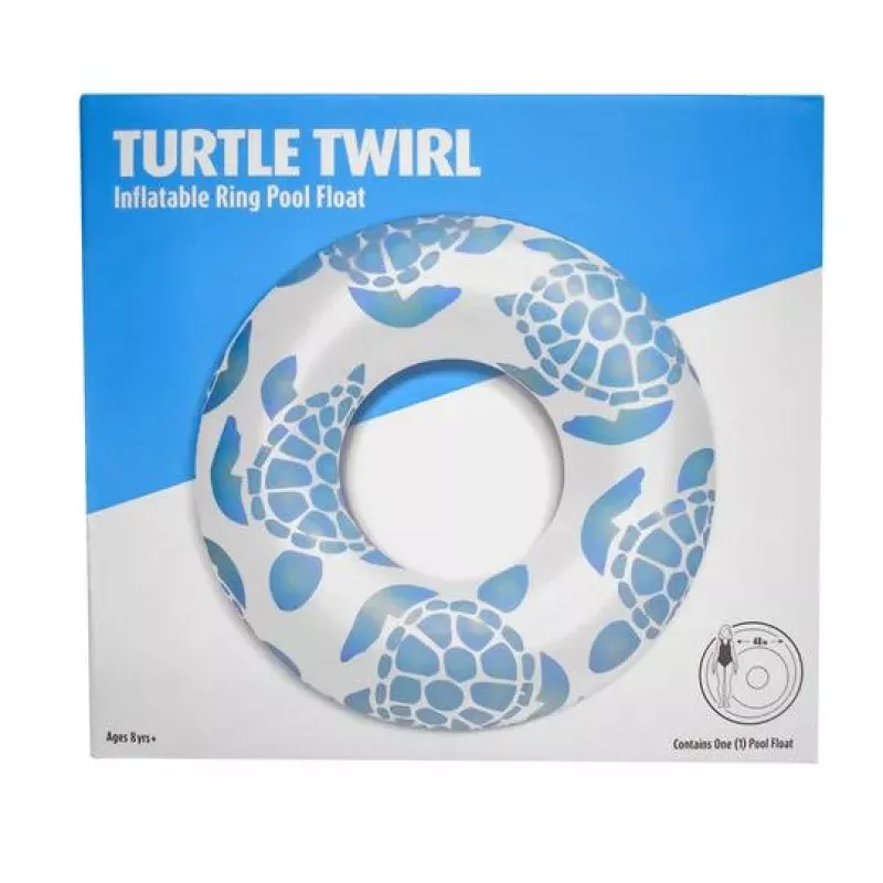 Turtle Twirl Inflatable Ring Pool Float