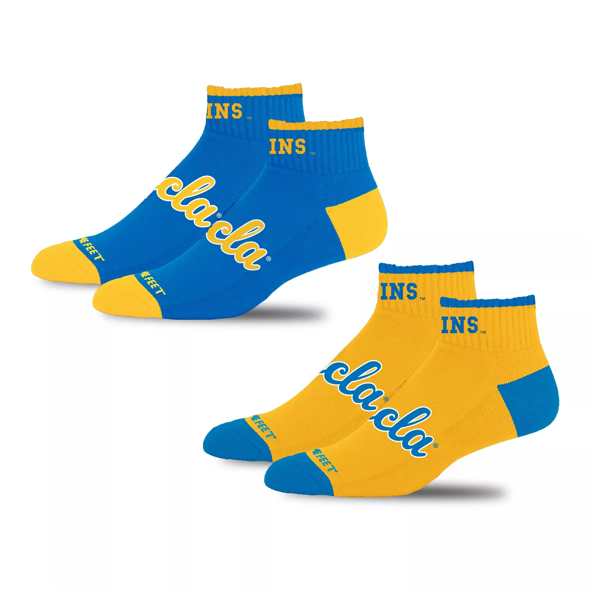 UCLA BRUINS MEN’S FRONT AND CENTER 2-PACK SOCKS