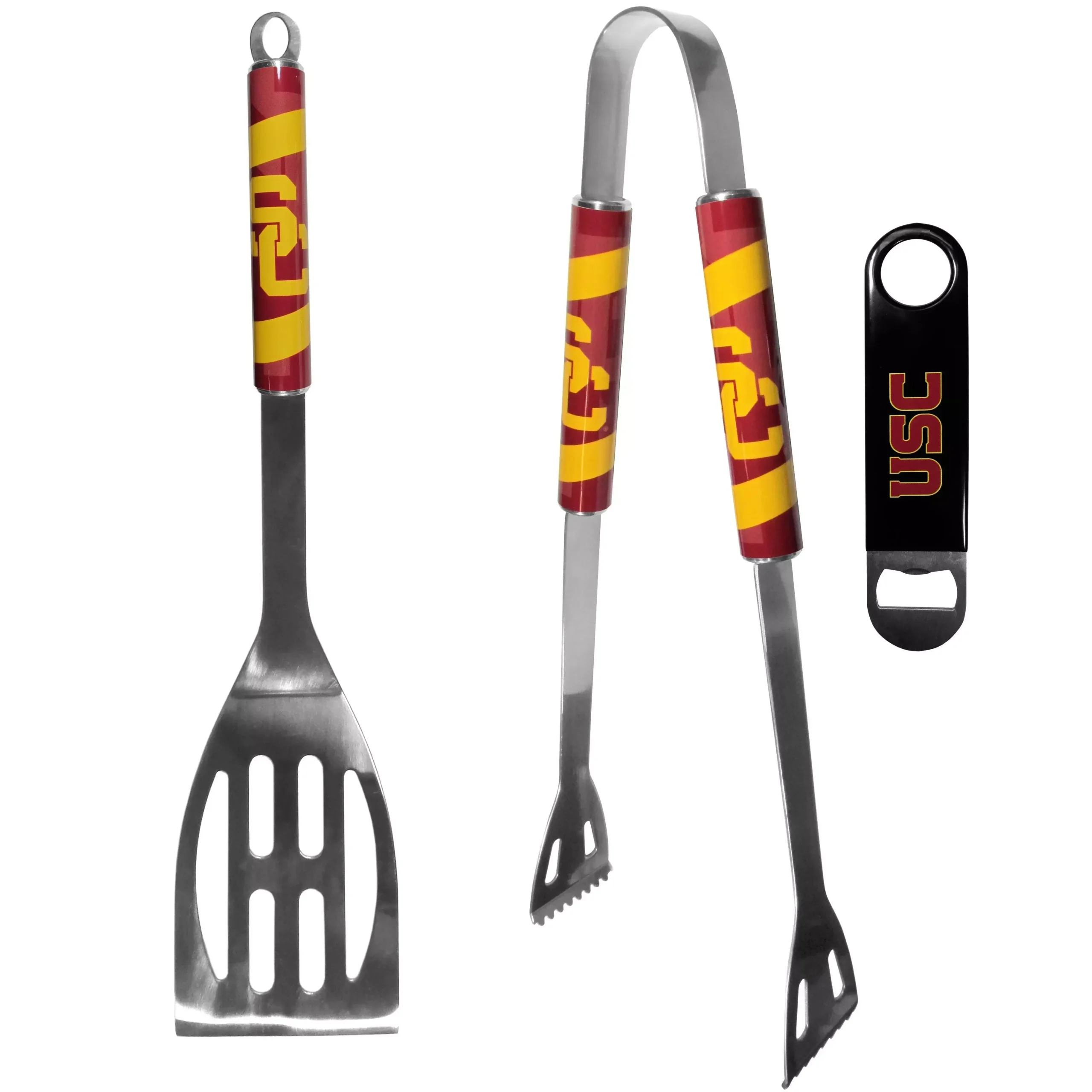 USC Trojans 2 pc BBQ Set and Bottle Opener