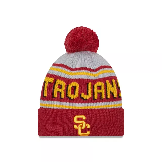 USC TROJANS EVERGREEN POM CUFFED KNIT