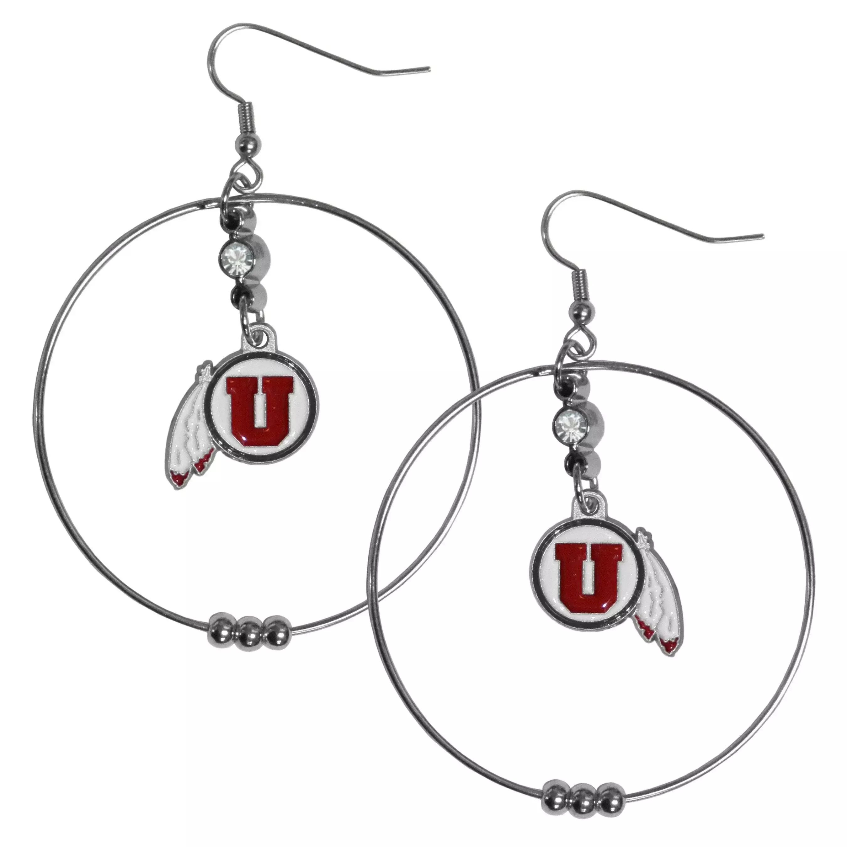 Utah Utes 2 Inch Hoop Earrings