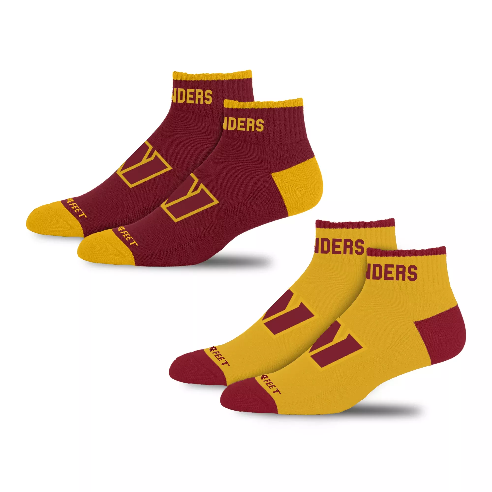 WASHINGTON COMMANDERS MEN’S FRONT AND CENTER 2-PACK SOCKS