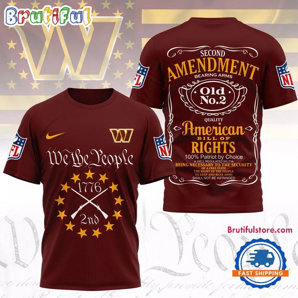 Washington Commanders NFL Second Amendment Limited Edition 3D Shirt