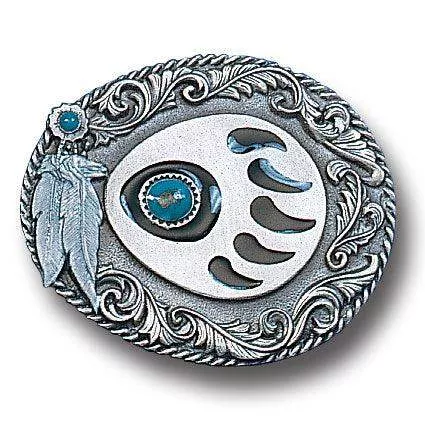Western Claw with Stone Enameled Belt Buckle