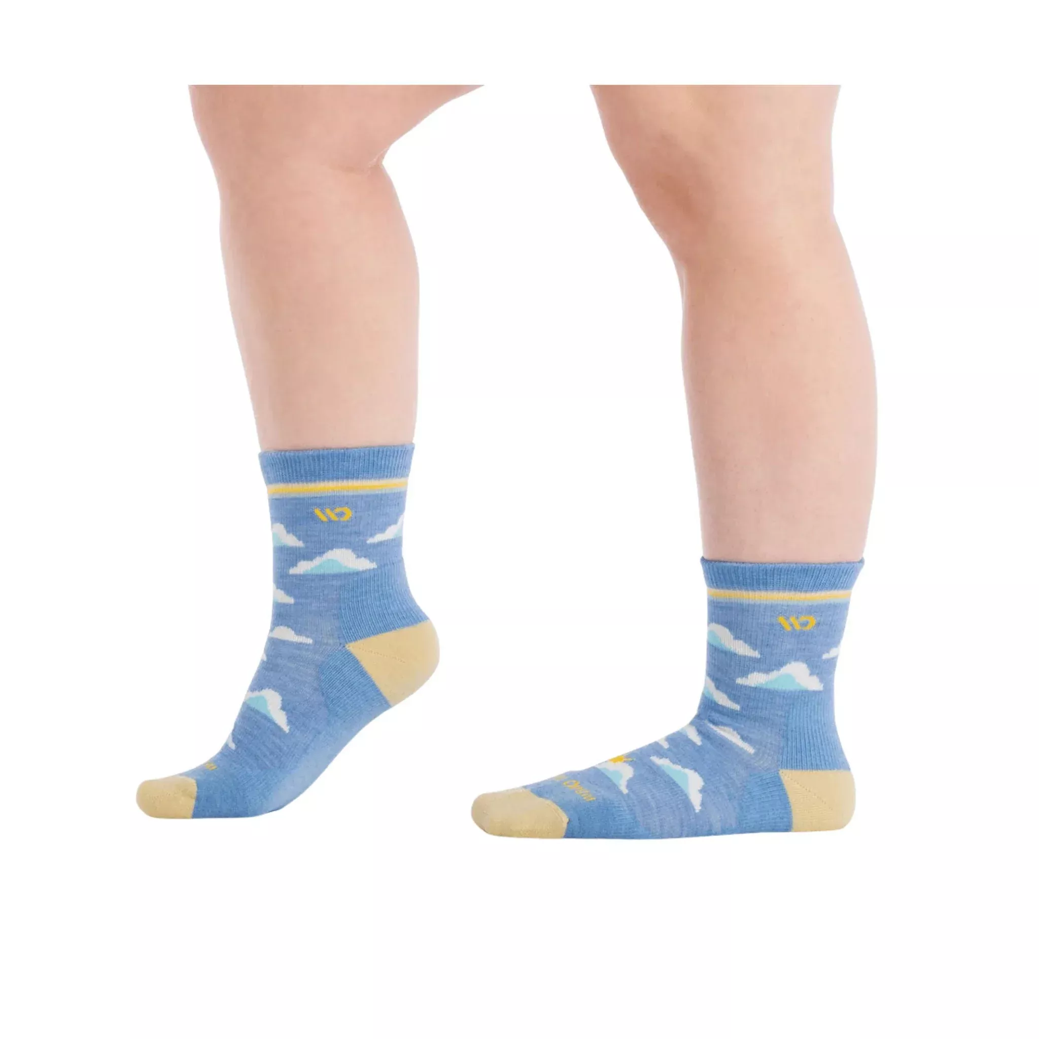 Wide Open Women's Cloud Hopper Cushioned Micro Crew Socks - Sky